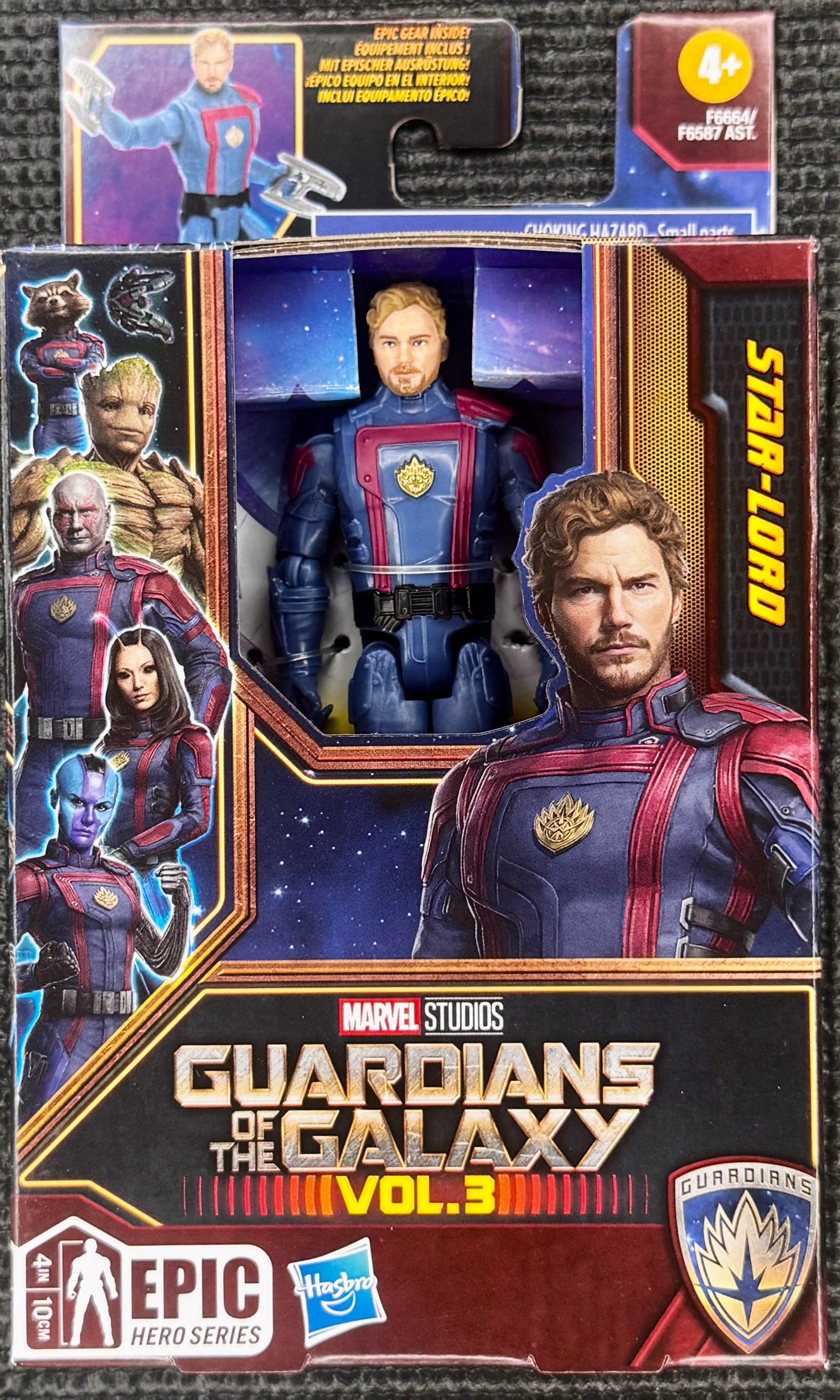 Marvel Studios - Guardians of the Galaxy Series 3 Action Figures (Star Lord) - Hasbro Epic Hero Series (4in) (Copy) (Copy) (Copy)