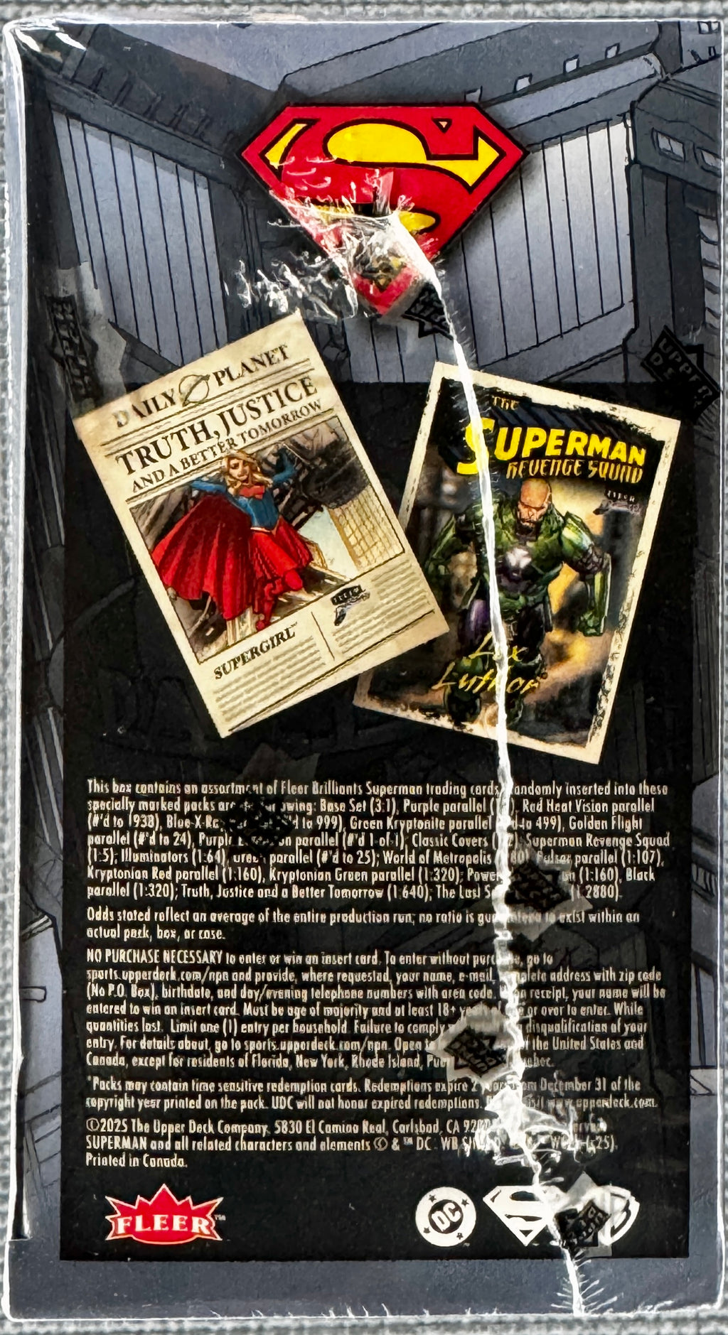 2025 Upper Deck Fleer Brilliants Superman 14-Pack Mega Box