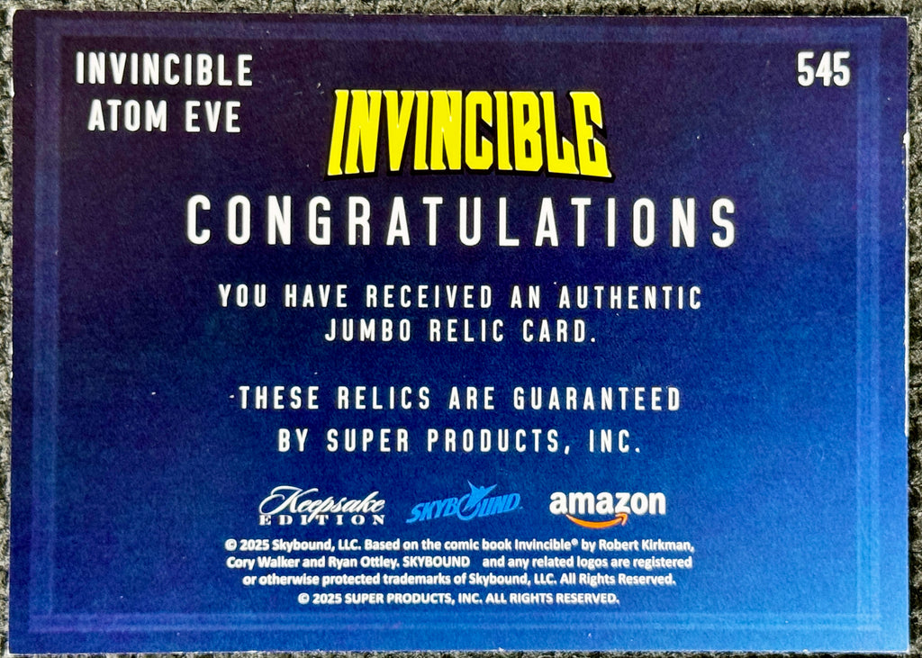 2025 Invincible Season 1 Hobby Box