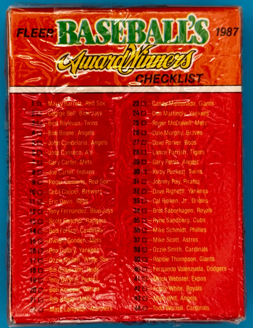1987 Fleer Ultra Baseball's Award Winners Sealed Pack