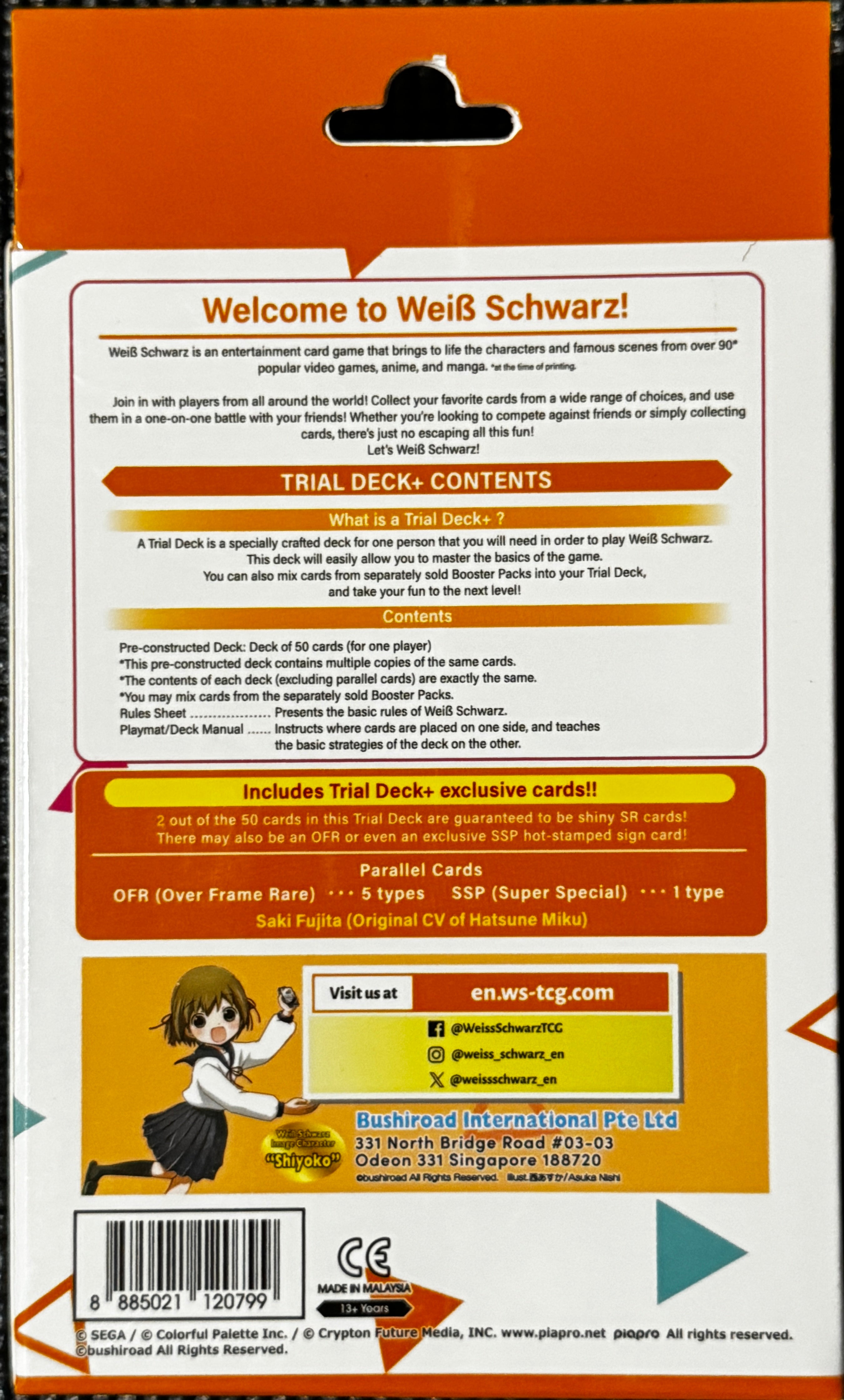 Weiß Schwarz Colorful Stage - Wonderlands Showtime Trail Deck (Orange)