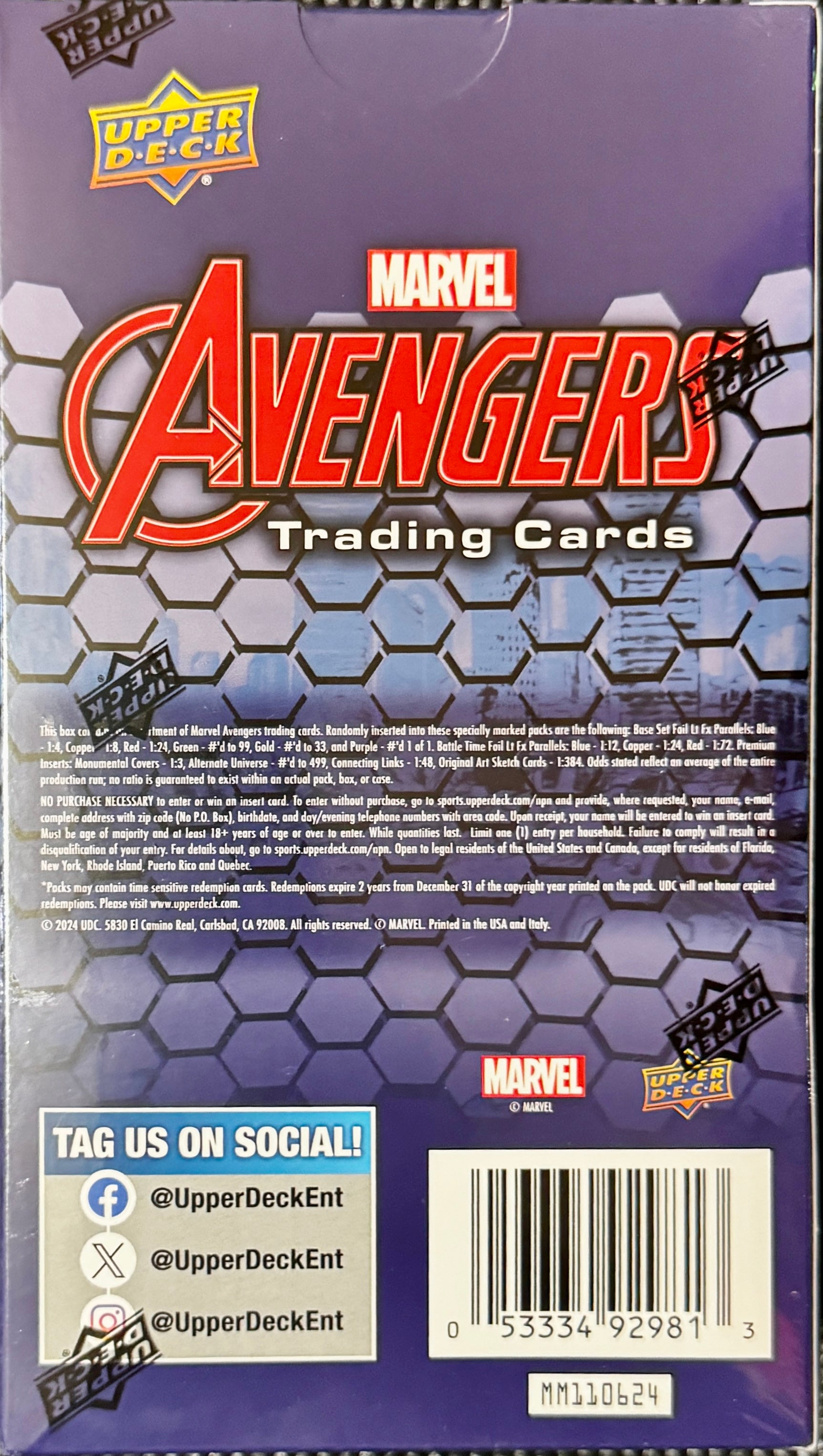 2024 Upper Deck Avengers Hobby Box