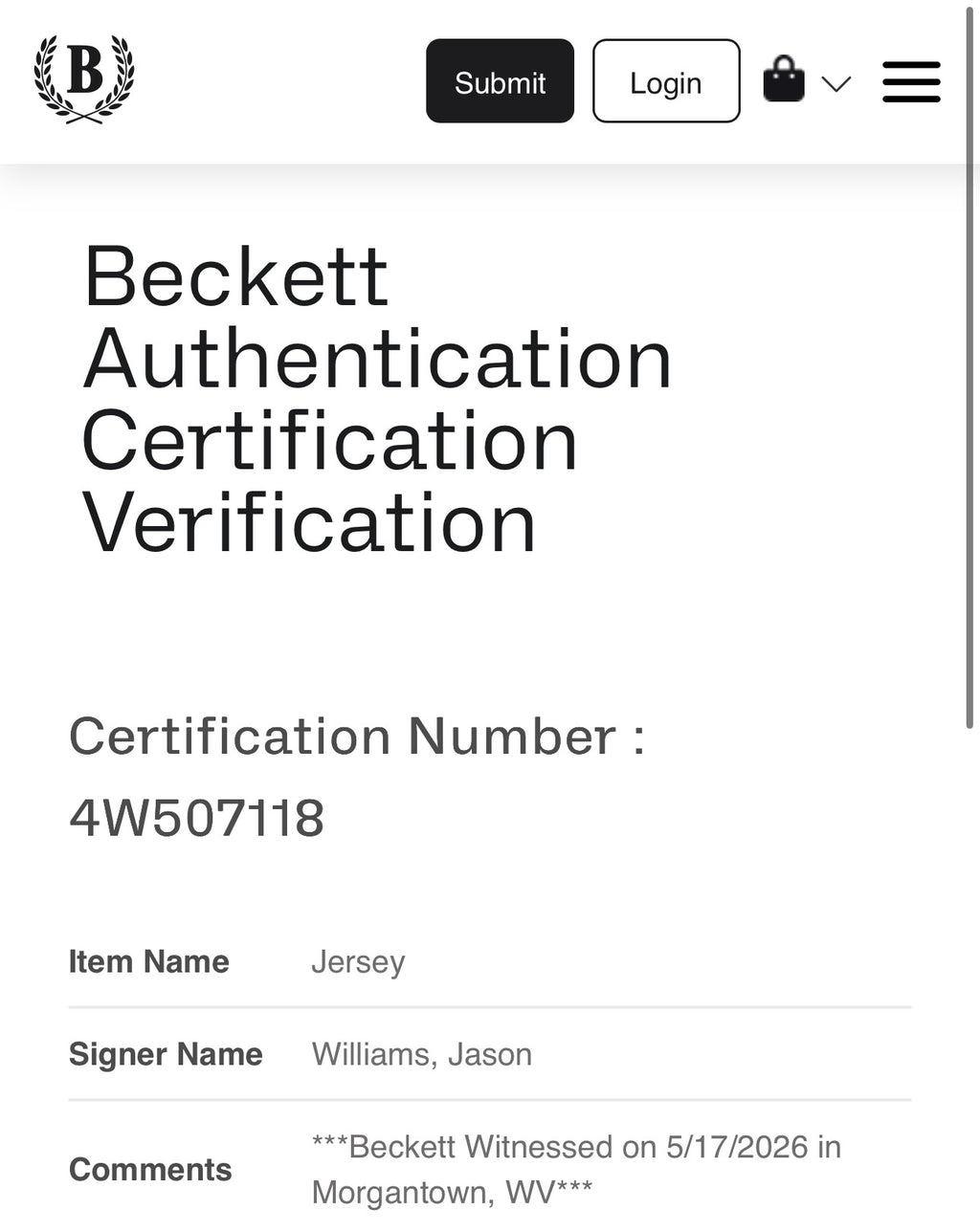 Jason  "White Chocolate" Williams Autographed Miami Heat Jersey, Beckett SOA