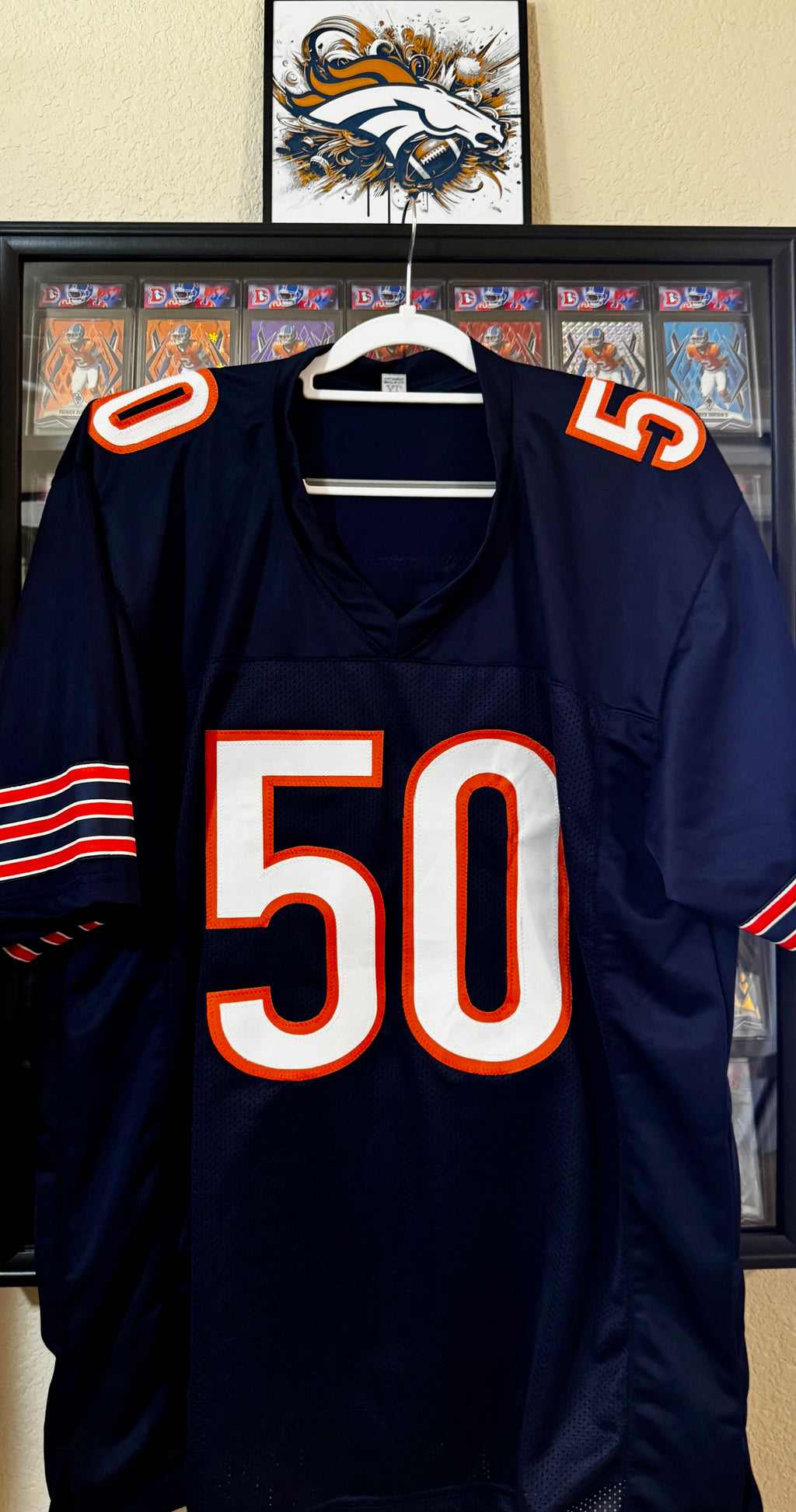 Mike Singletary Autographed Custom Bears Jersey, JSA SOA
