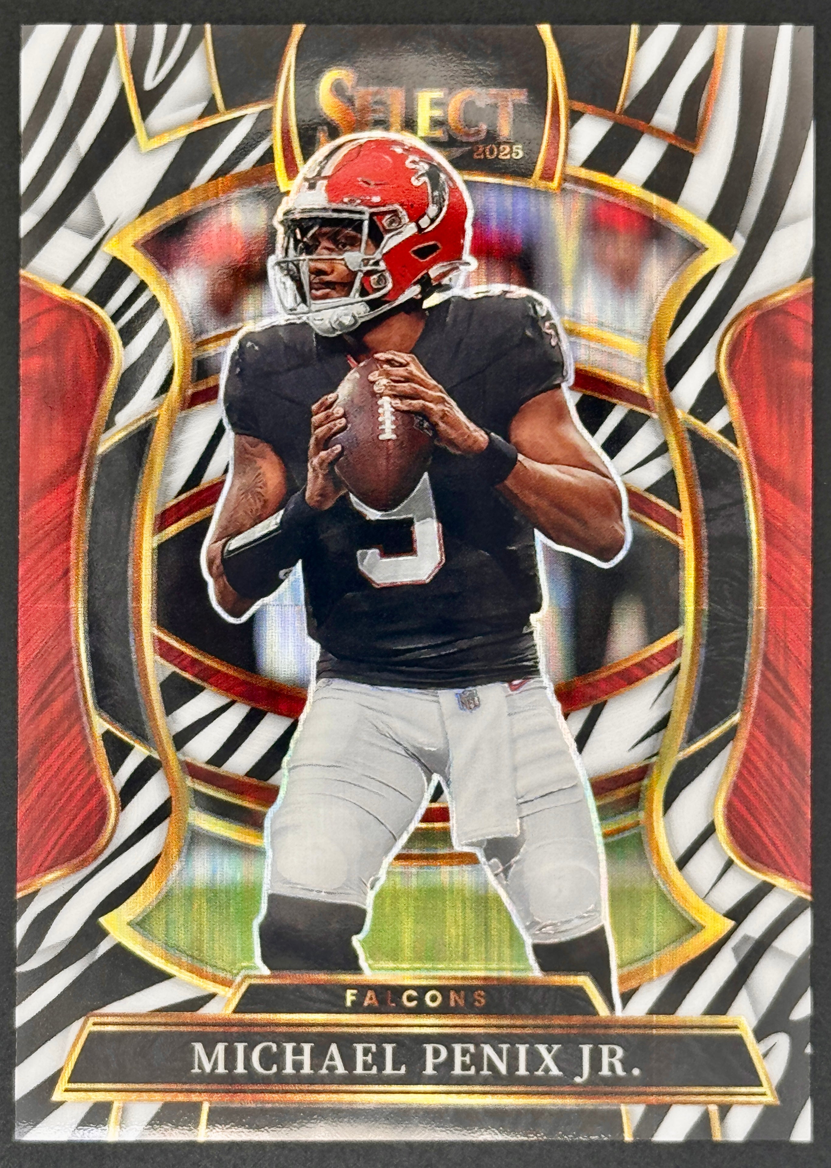 2025 Panini Select Michael Penix Jr. Zebra # 46 Concourse