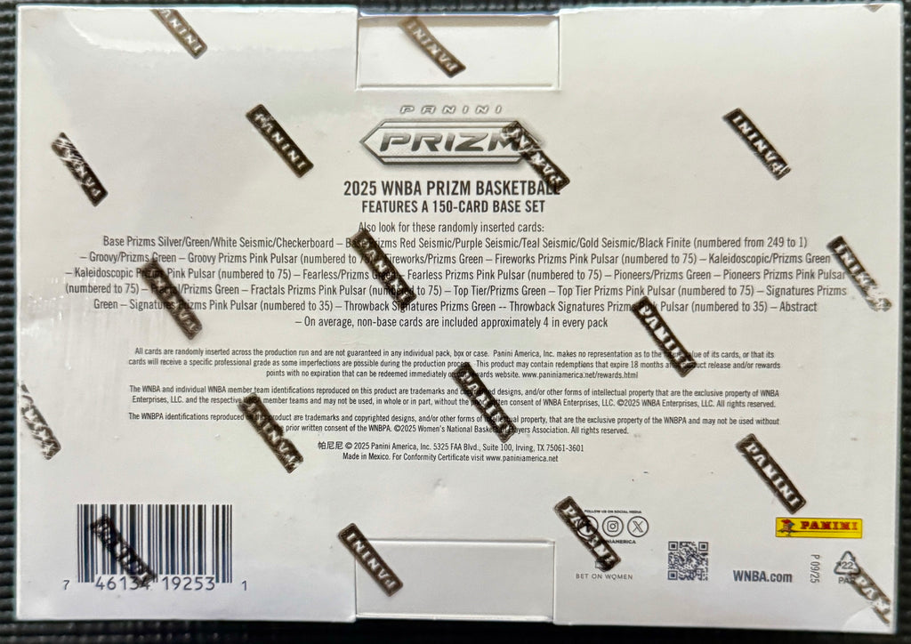 2025 Panini Prizim WNBA Mega Box