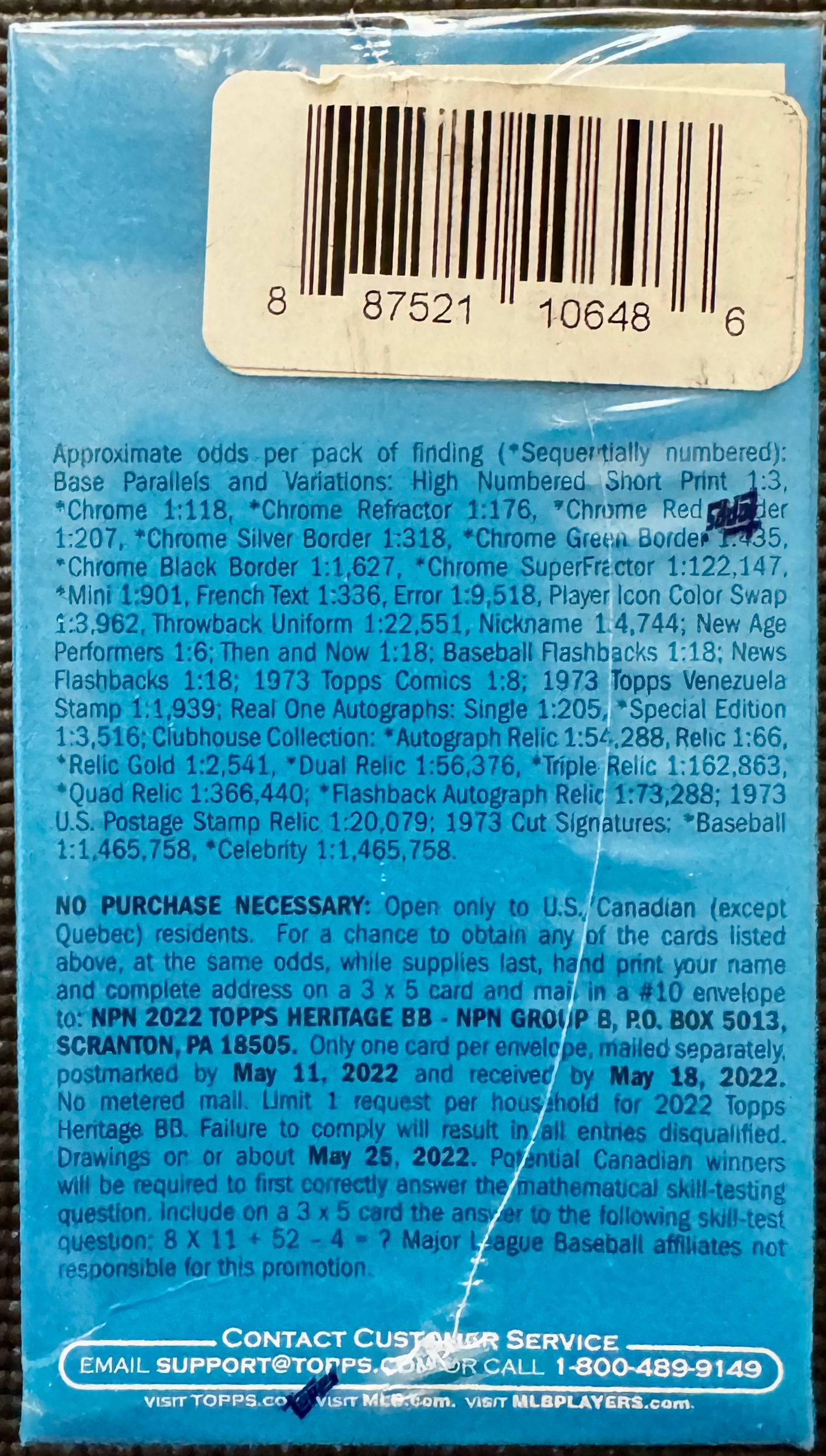 2021 Topps Heritage Baseball Blaster Box