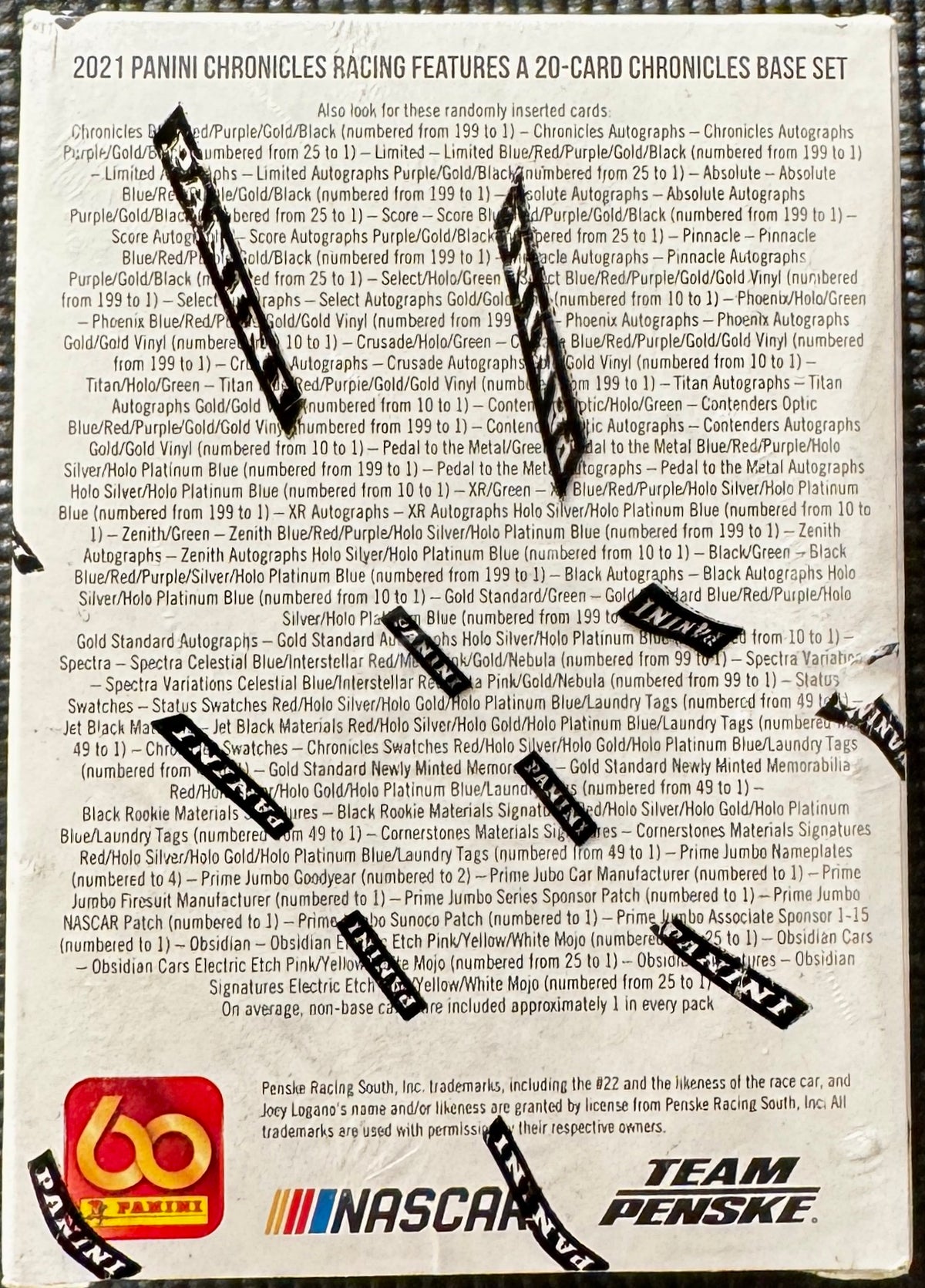 2021 Panini Chronicles NASCAR Trading Card Box!