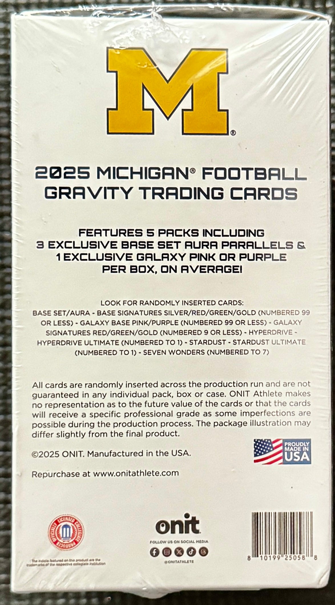 2025 Onit Gravity Michigan Football Blaster Box