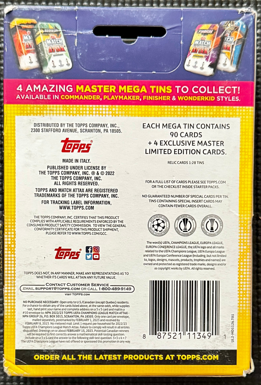 2022-23 Topps Match Attack Soccer Tin