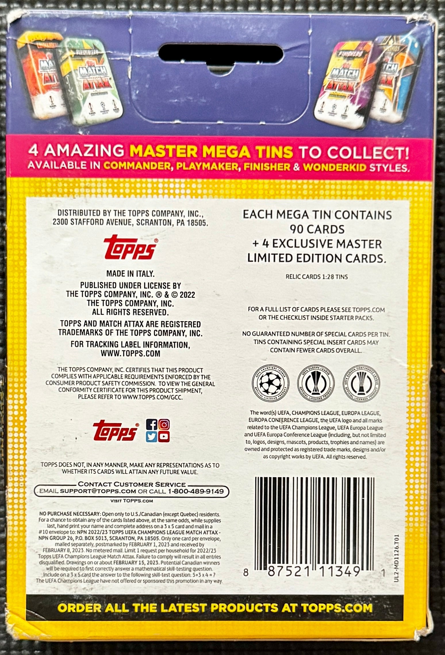2022-23 Topps Match Attack Soccer Tin