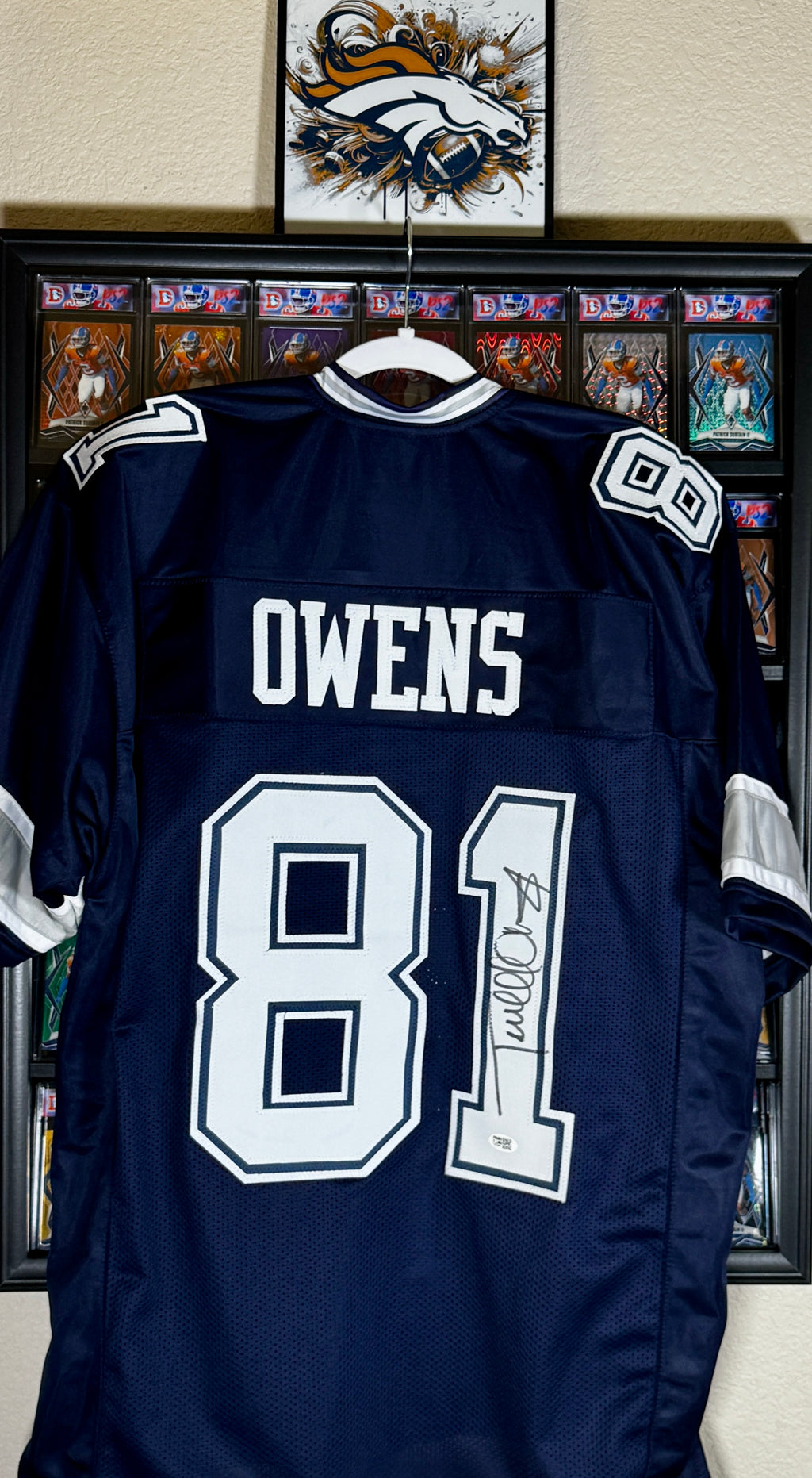 Terrell Owens Autographed Cowboys Jersey, Prime Time SOA