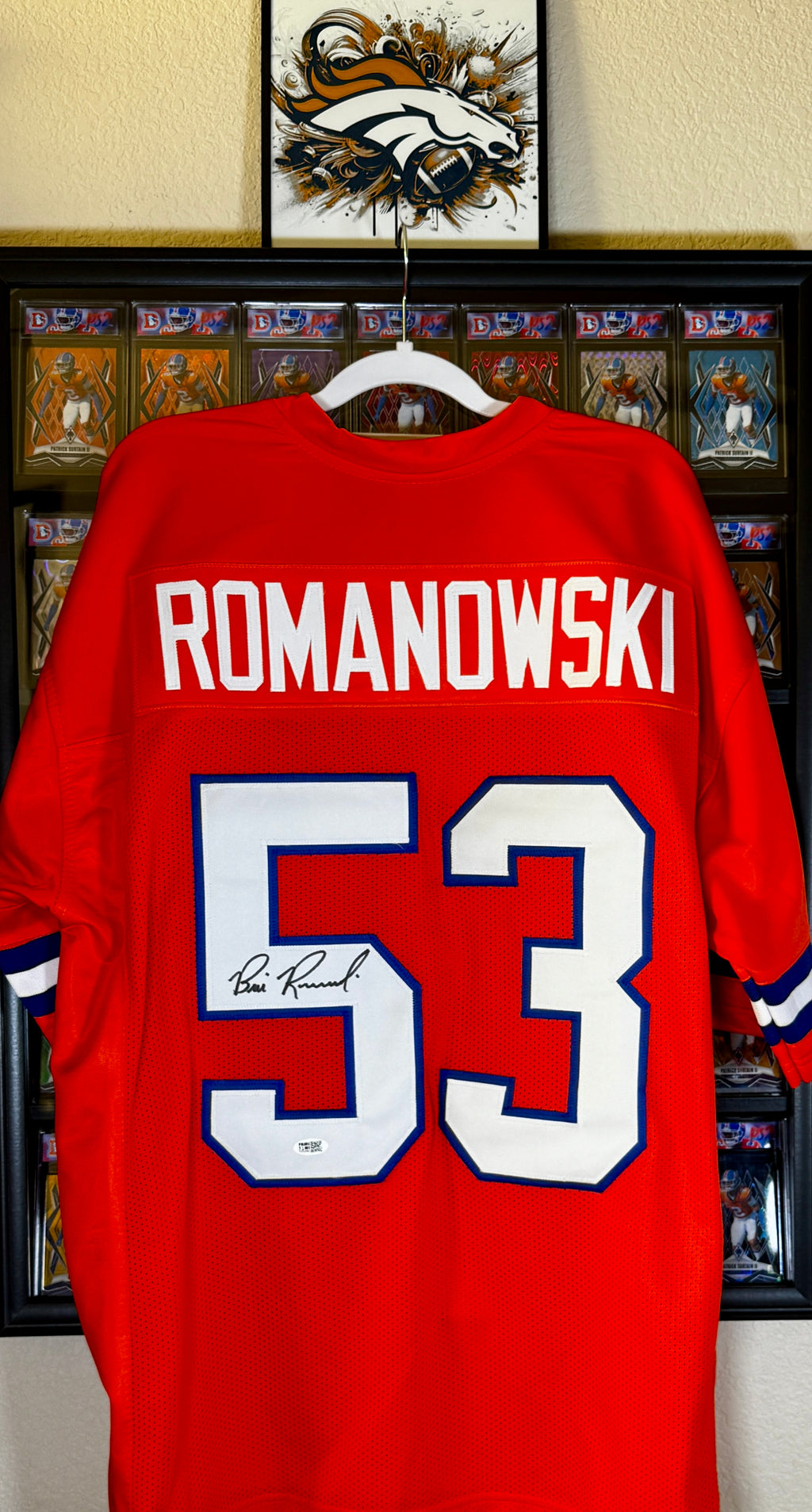 Bill Romanowski Autographed Broncos Jersey, Prime Time SOA