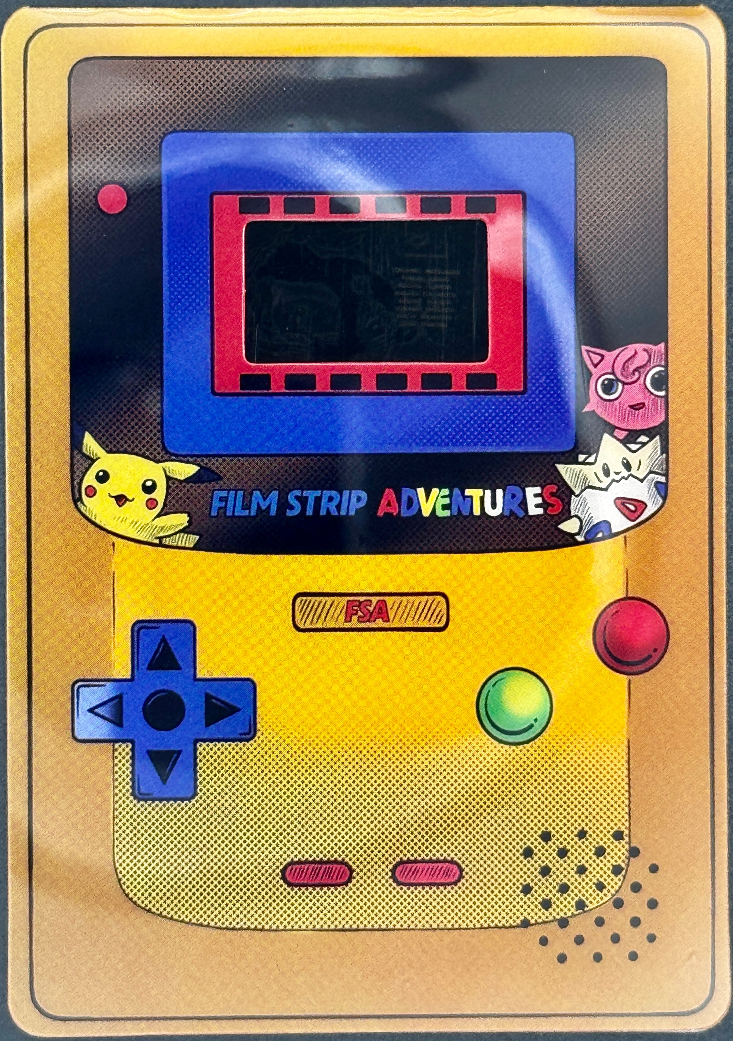 Authentic Pokémon 35mm Film Cell in FSA Custom Card Holder (🎬 Pokémon: The First Movie — Mewtwo Strikes Back (1998/1999)