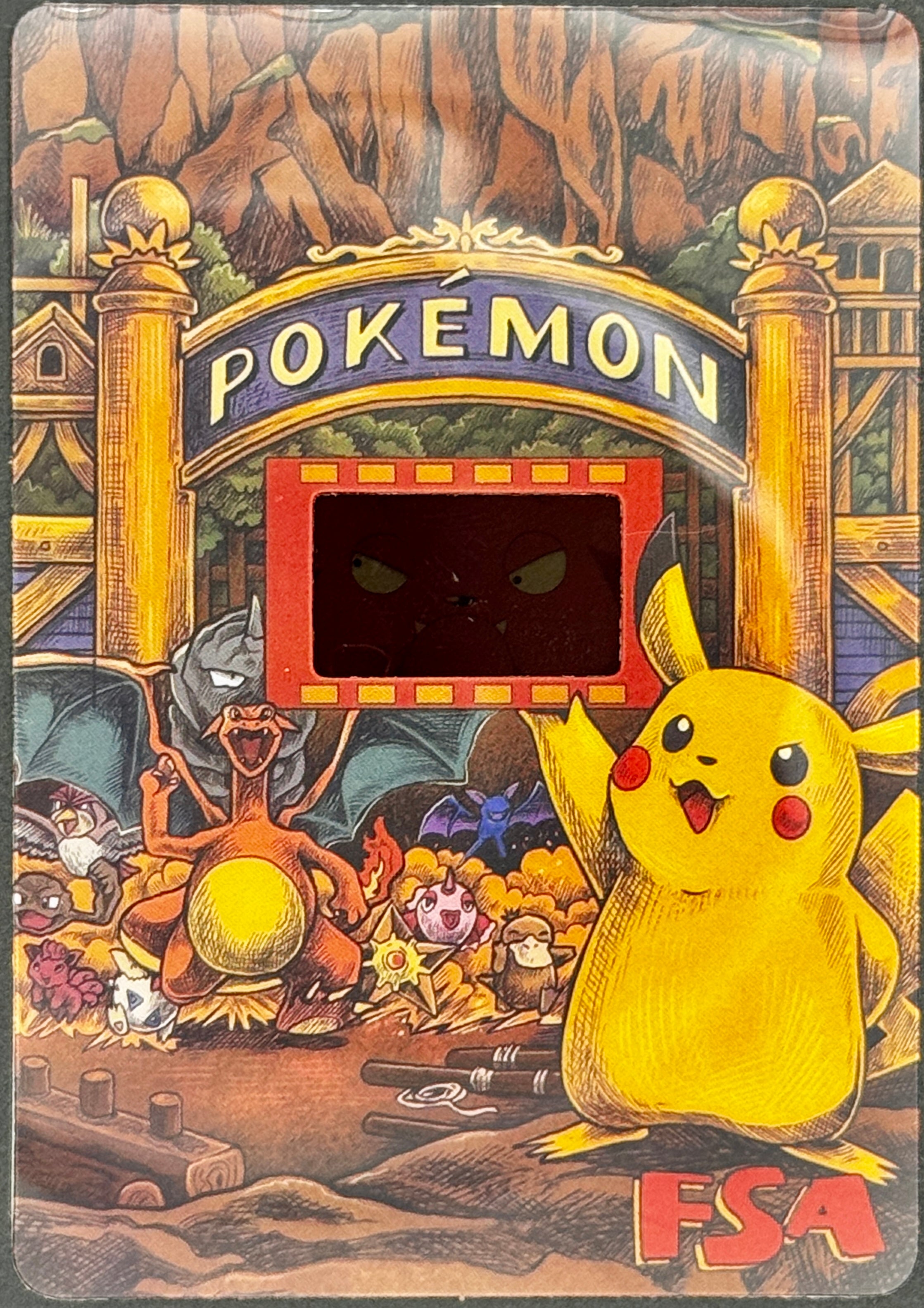 Authentic Pokémon 35mm Film Cell in FSA Custom Card Holder (🎥 Snubbull in Pikachu’s Vacation (1998))