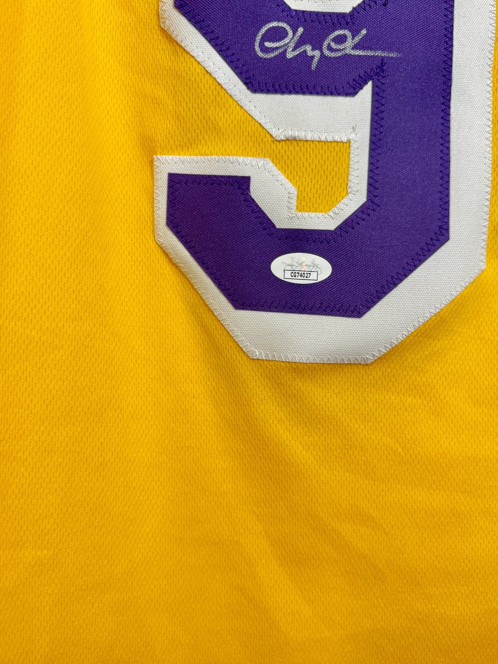 Chevy Chase Autographed Custom Lakers Fletch Jersey, JSA SOA