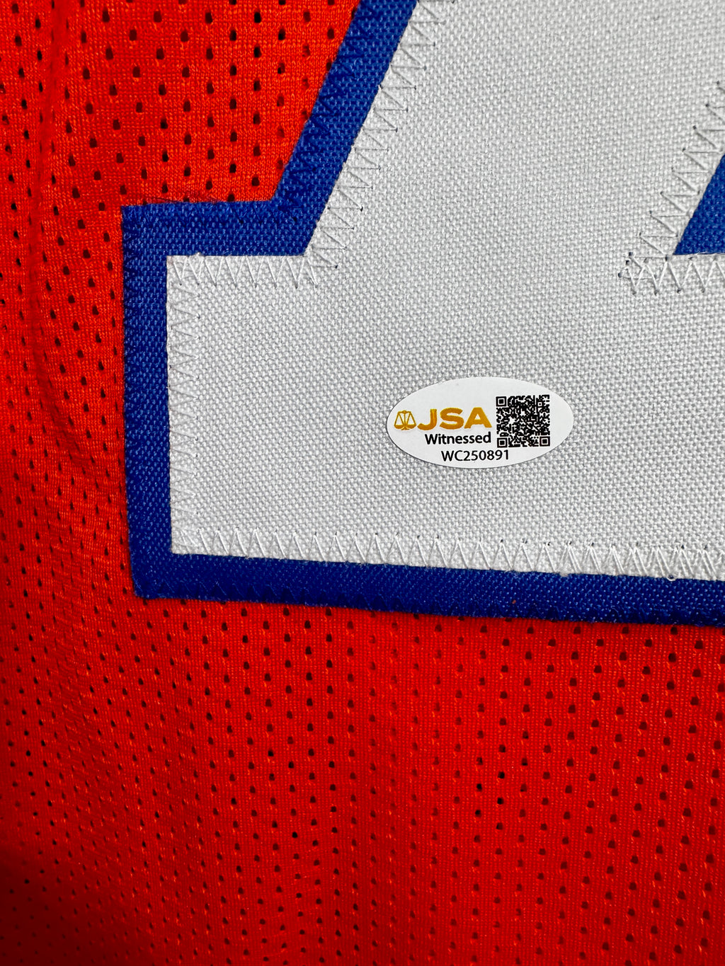 Carl Mclenburg autographed Custom Denver Broncos Jersey, JSA SOA
