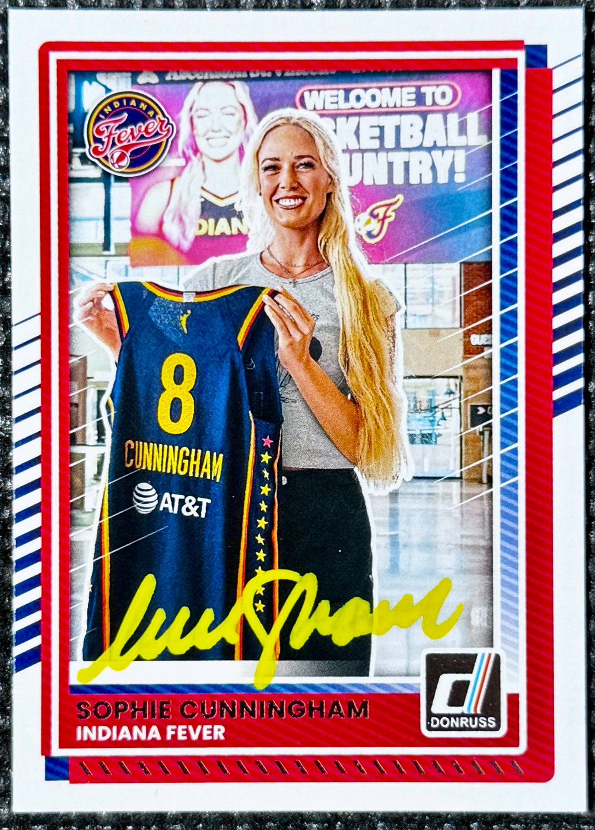2025 Panini WNBA Donruss Sophie Cunningham Indiana Fever On Card Autograph, SWAU Authenticated