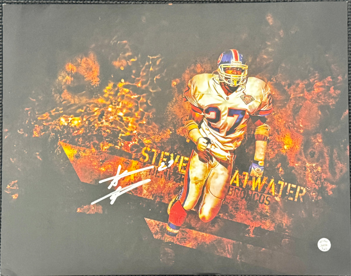 Steve Atwater Autographed Denver Broncos 11 x 14 Photo, Wilder Side SOA