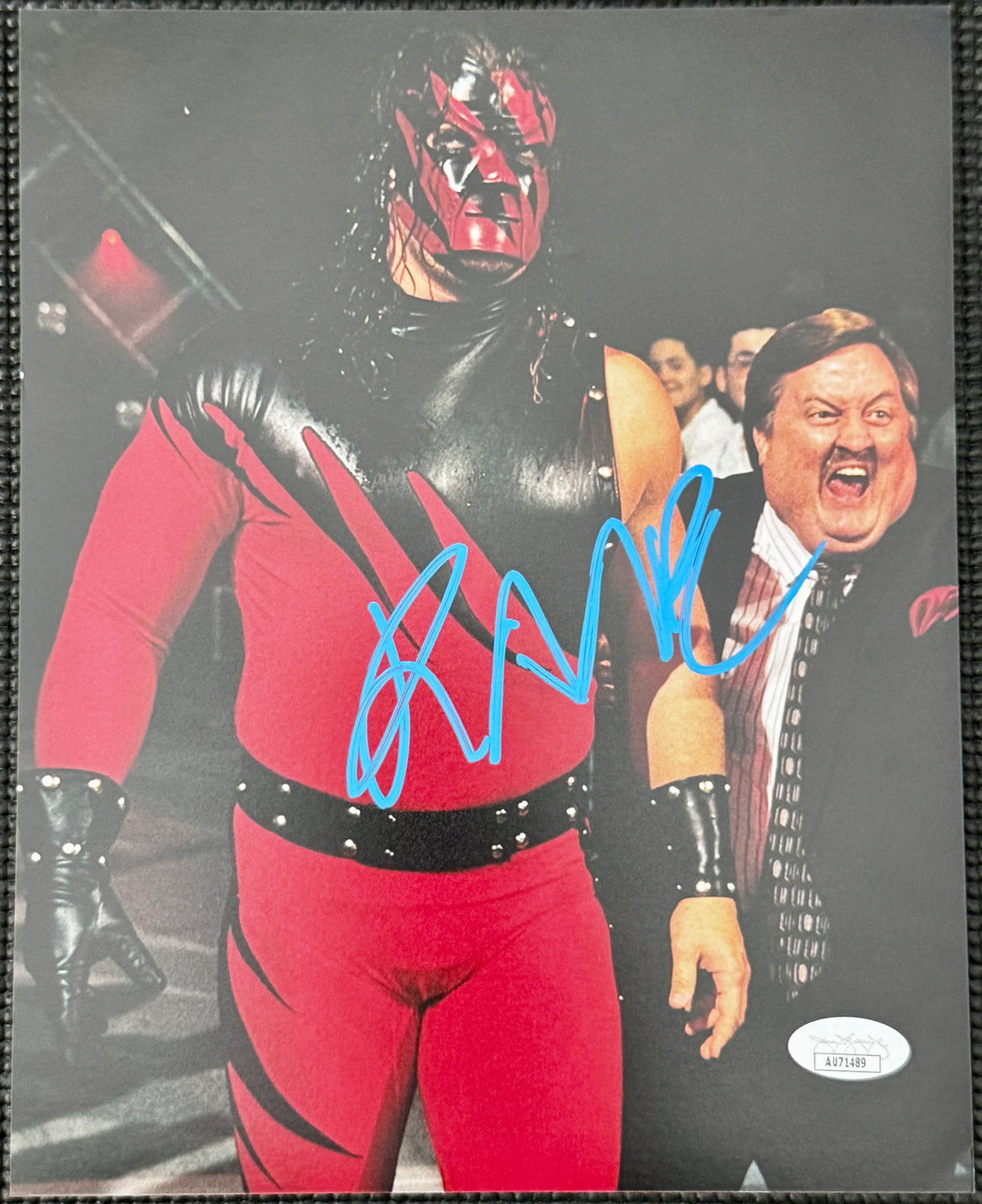Kane WWE Autographed 8 x 10 Photo, JSA SOA