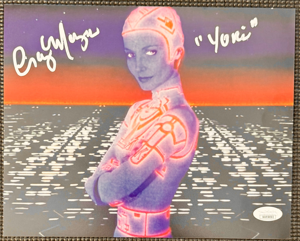 Cindy Morgan Autographed Tron 8 x 10 Photo - Inscribed "Yori",  Prime Time SOA