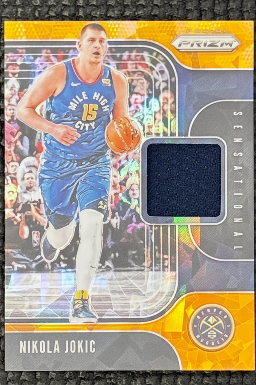 2019-20 Panini Prizim Basket Ball Card Game Worn Jersey Patch - Nikola Jokic - #SS-NJC
