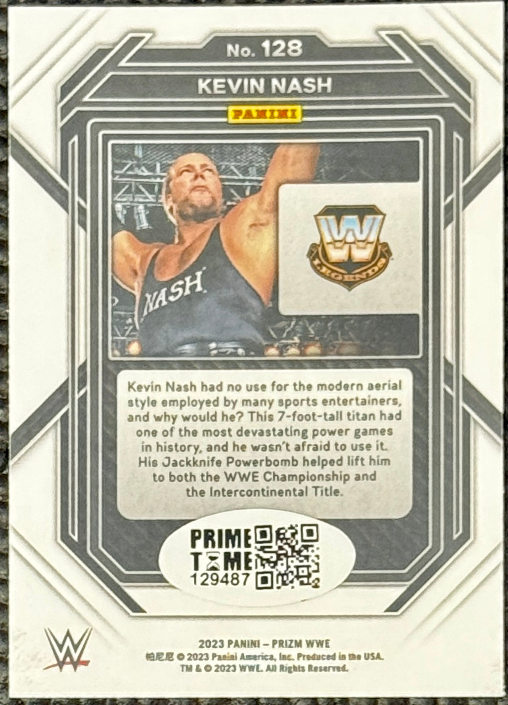 2023 Panini Prizm WWE - Kevin Nash Autographed Card, Prime Time SOA