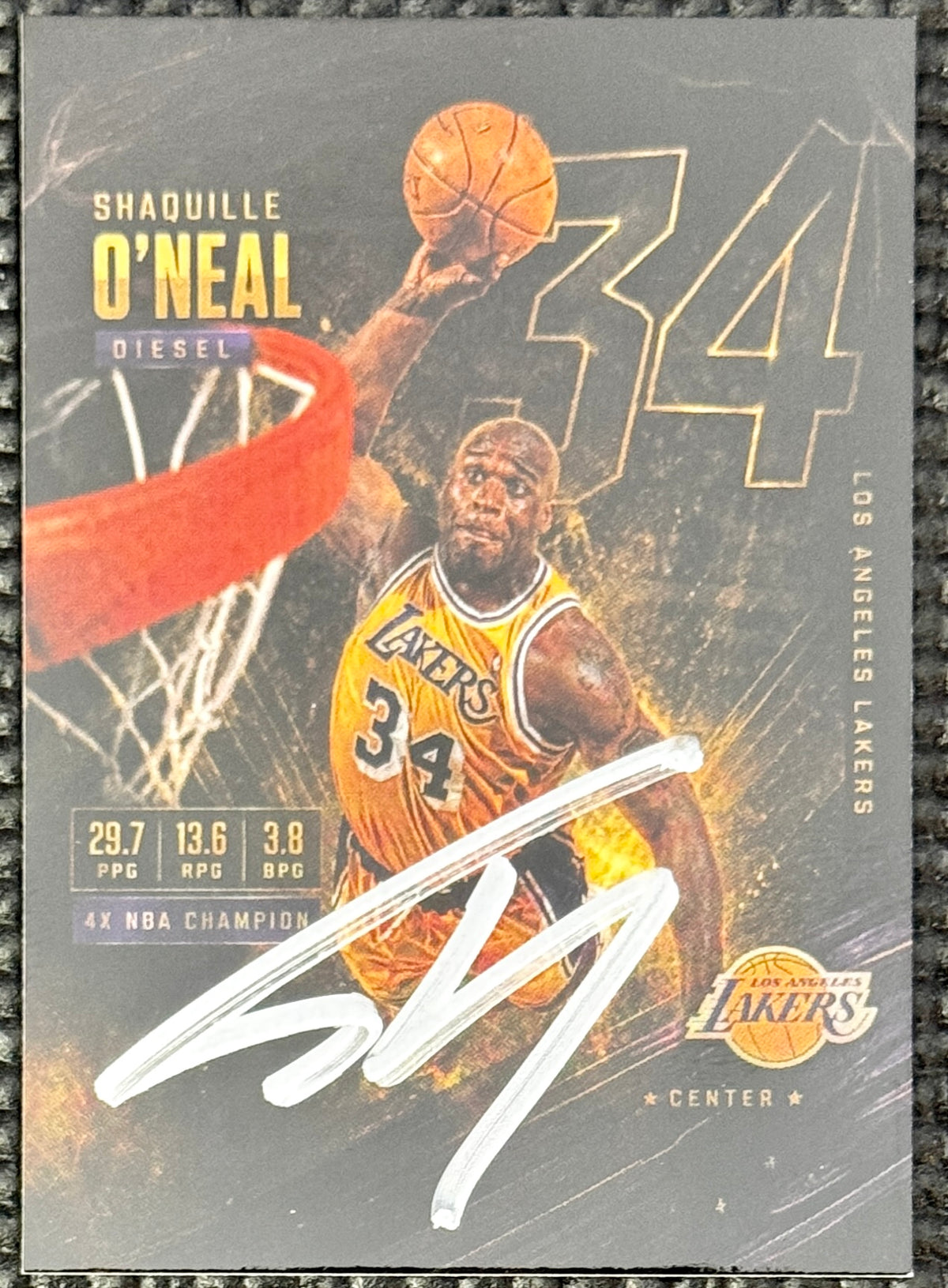Shaquille O'Neal - Lakers - Autographed Custom Card, Prime Time SOA