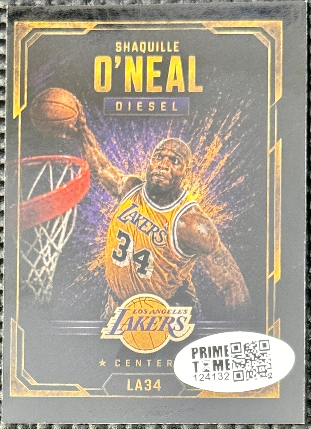 Shaquille O'Neal - Lakers - Autographed Custom Card, Prime Time SOA