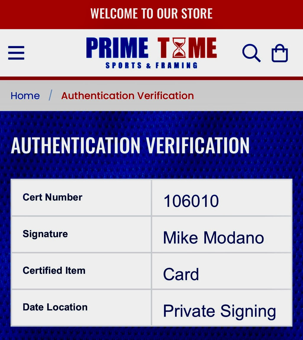 Mike Modano - Dallas Stars - Autographed Custom Garbage Pale Card, Prime Time SOA