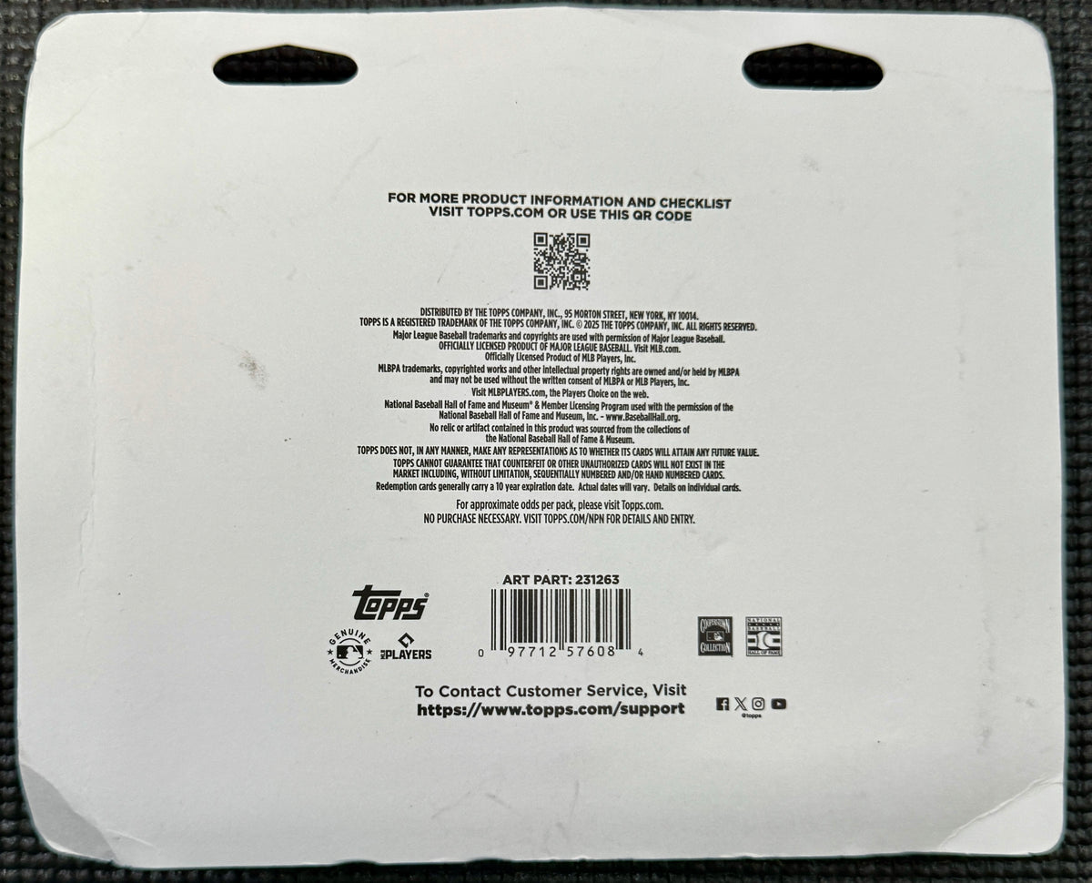 2025 Topps Update Baseball Blister (Random Blister)