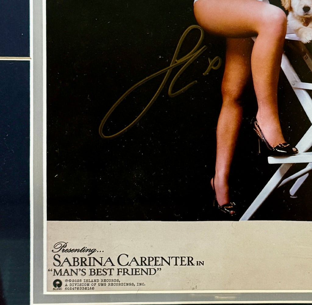Sabrina Carpenter Autographed Man's Best Friend Album in 18 x 20 Frame, Dazzle SOA