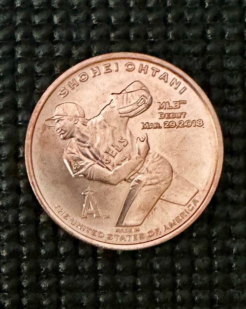 2018 Baseball Treasure Shohei Ohtani 1 oz. Copper Coin