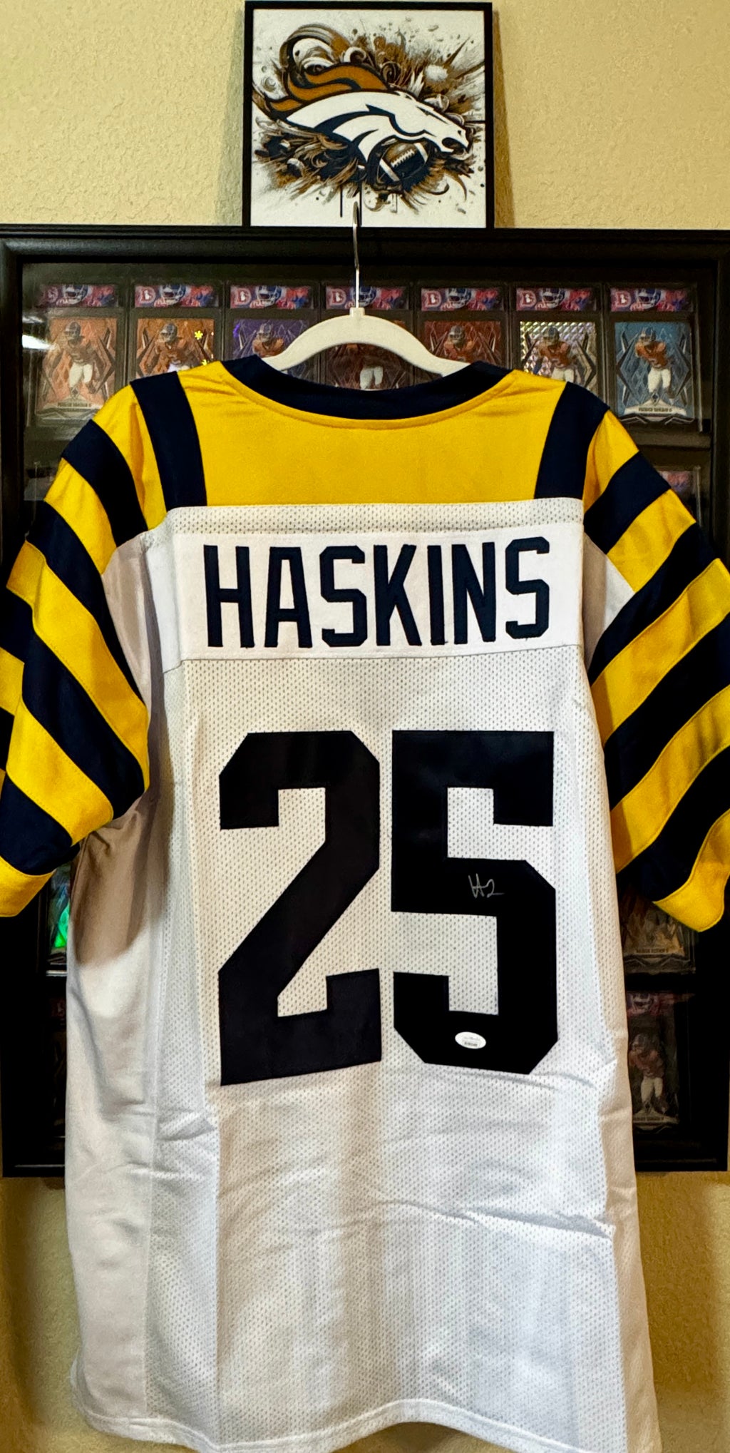 Hassan Haskins Autographed Michigan Wolverines Custom Jersey, JSA COA