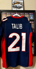 Aqib Talib Autographed Custom Denver Broncos Jersey, JSA SOA