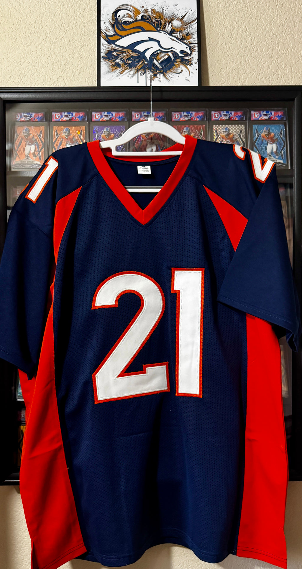 Aqib Talib Autographed Custom Denver Broncos Jersey, JSA SOA