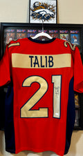 Aqib Talib Autographed Custom Gold Denver Broncos Jersey, JSA SOA