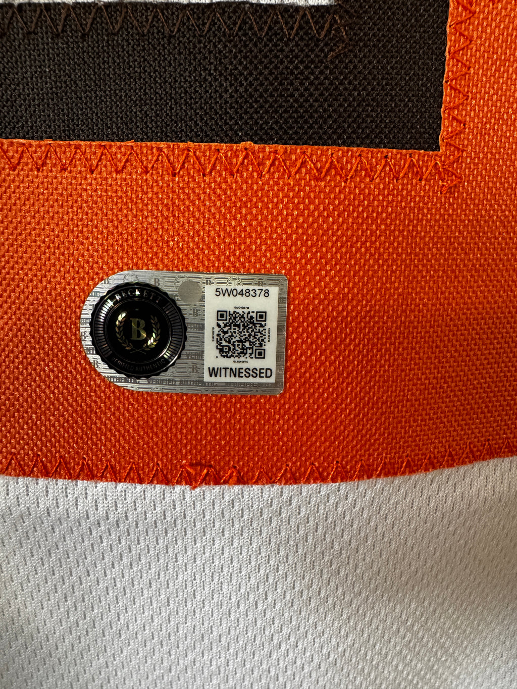 Johnny Manziel Autographed Custom Cleveland Browns Jersey, Beckett/W