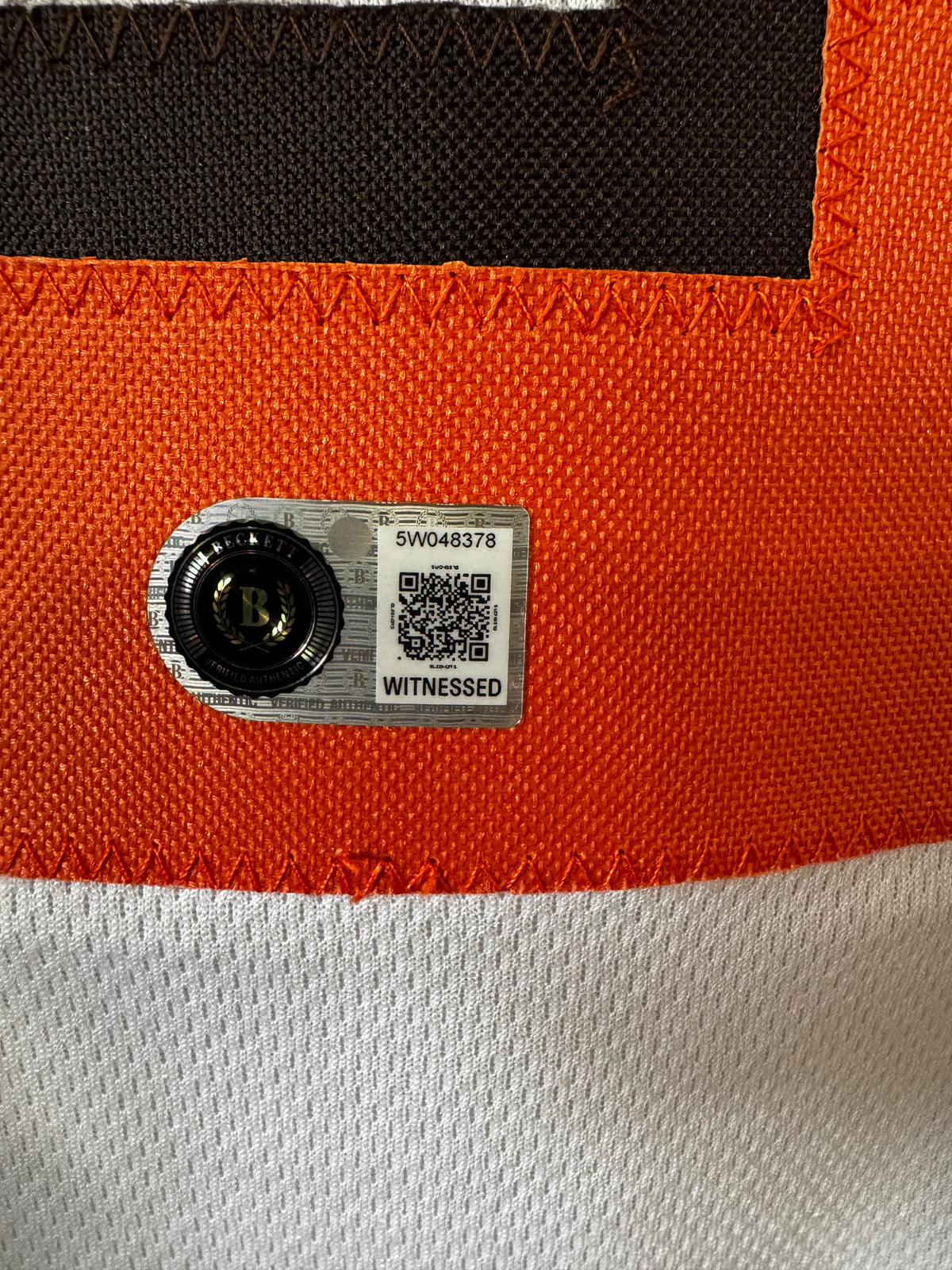 Johnny Manziel Autographed Custom Cleveland Browns Jersey, Beckett/W