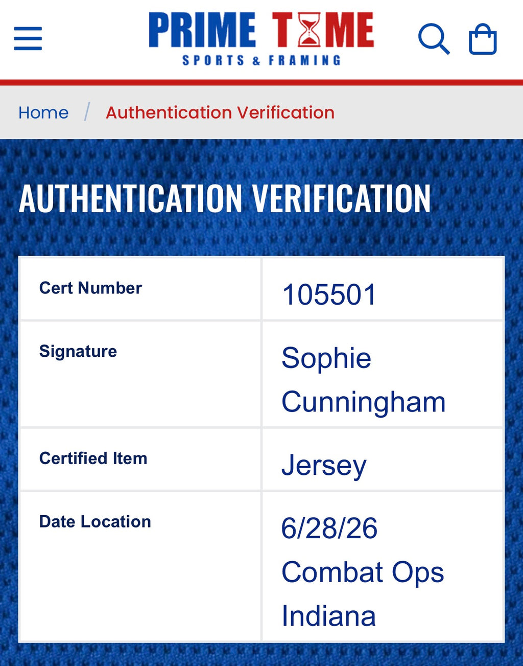 Sophie Cunningham Custom Fever Jersey, Primetime SOA