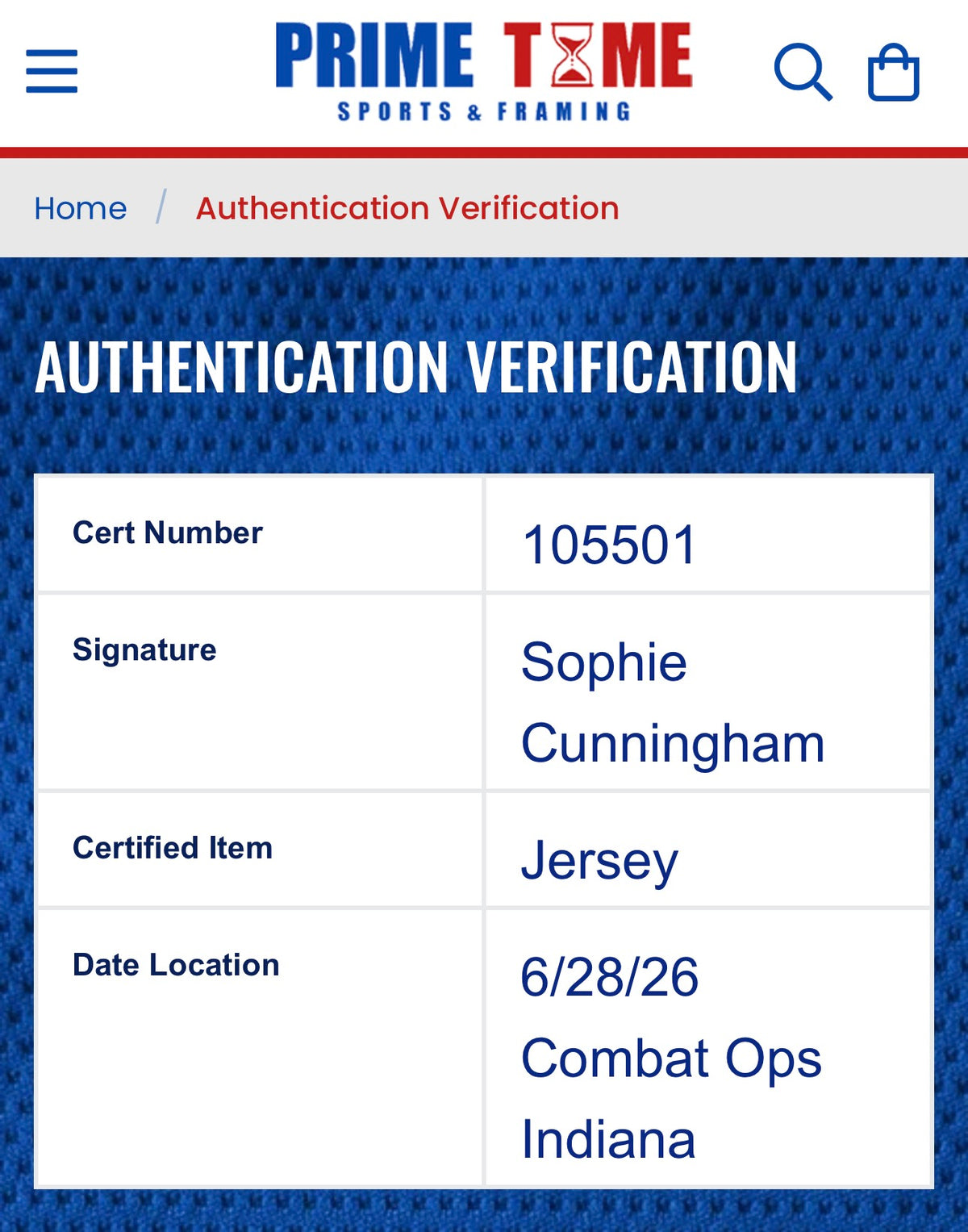 Sophie Cunningham Custom Fever Jersey, Primetime SOA
