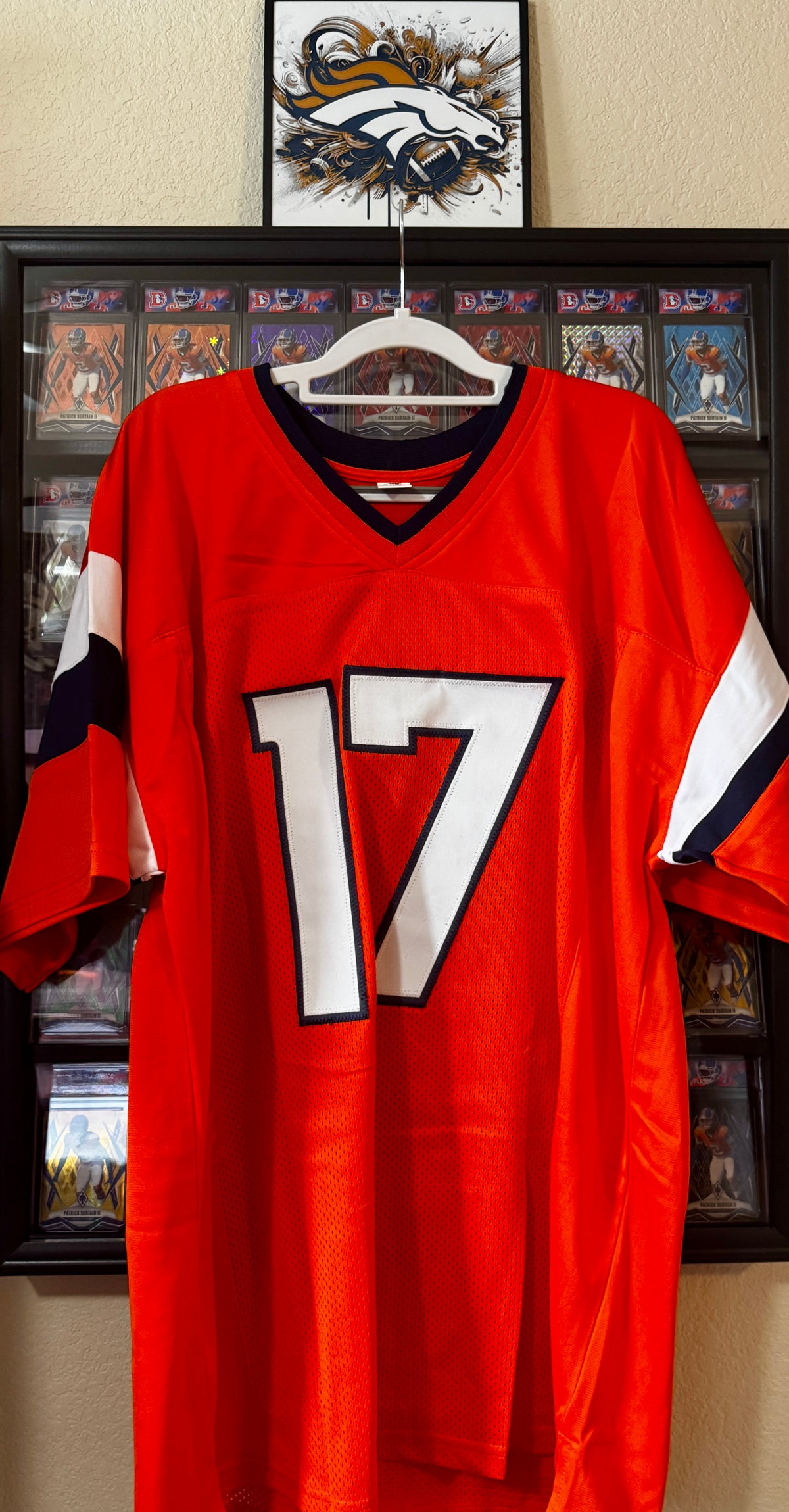 Jaylen Waddle Autographed Custom Denver Broncos Jersey - Orange, JSA SOA