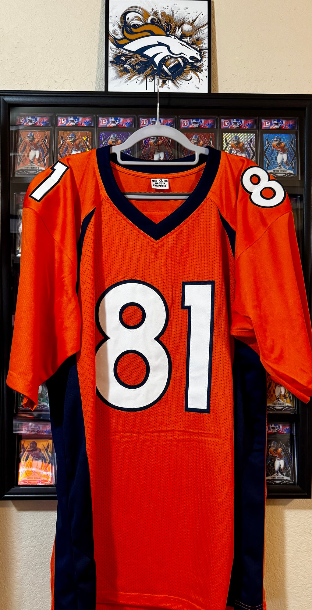 Tim Patrick Autographed Custom Broncos Jersey, Prime Time SOA