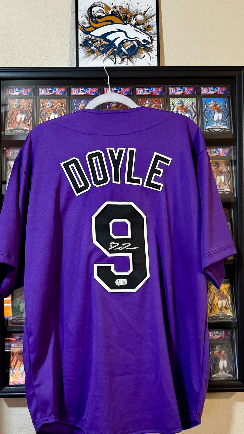 Brenton Doyle, Autographed Custom Colorado Rockies Jersey - Purple, Beckett SOA