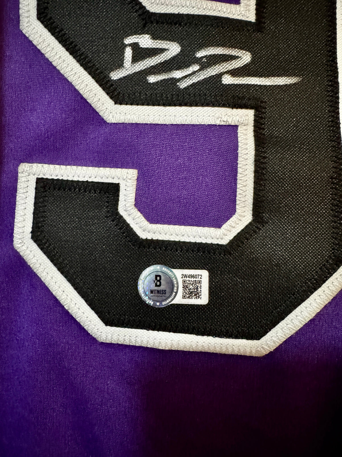 Brenton Doyle, Autographed Custom Colorado Rockies Jersey - Purple, Beckett SOA
