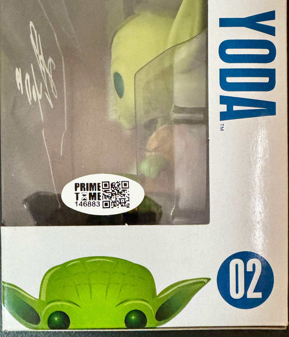 Deep Roy Autographed Yoda Funko, Prime Time SOA