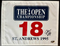 John Daly Autographed Open Golf Pin Flag, SWAU SOA