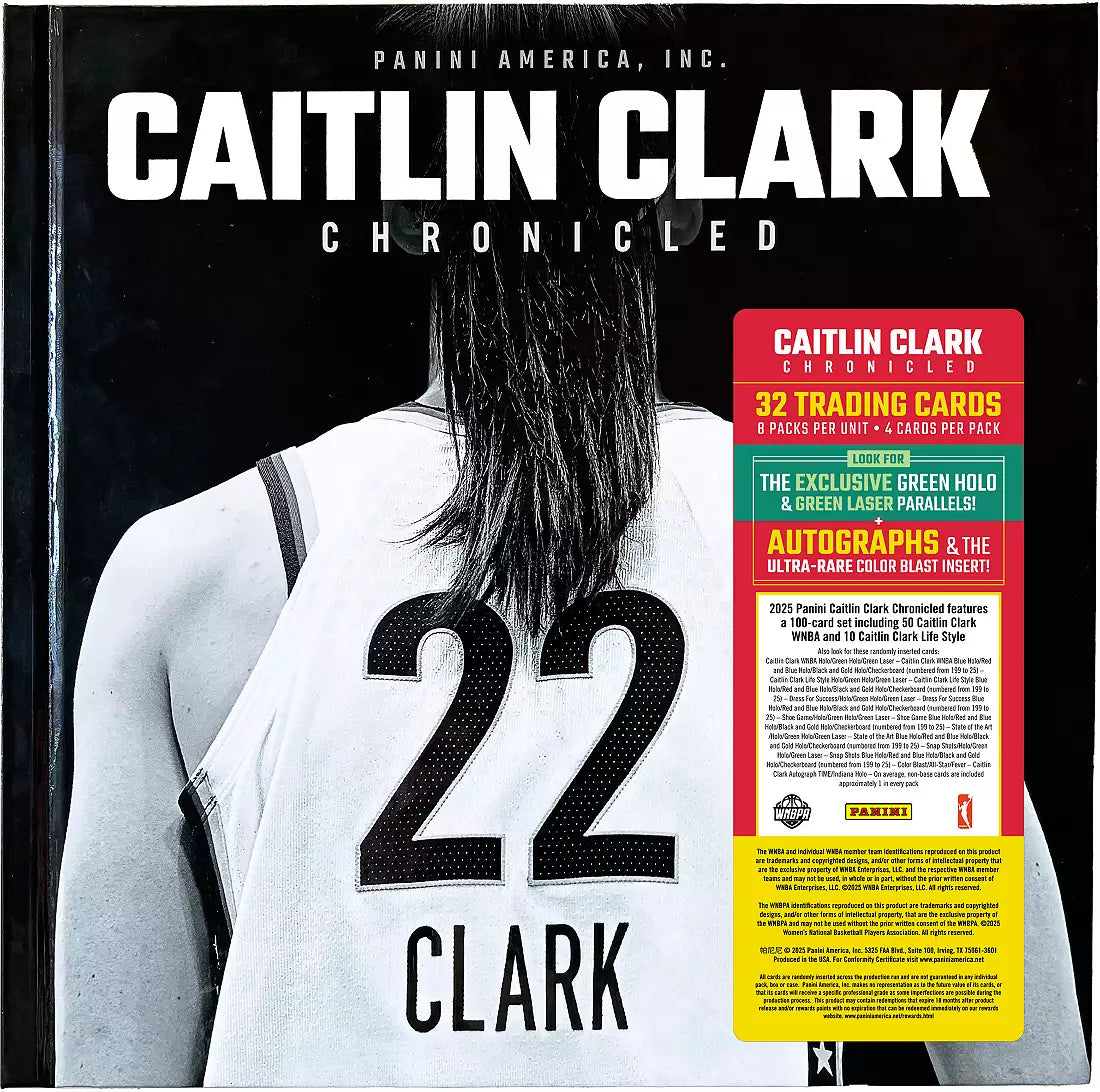 2025 Panini Caitlin Clark Chronicled Trading Card Collection and Keepsake