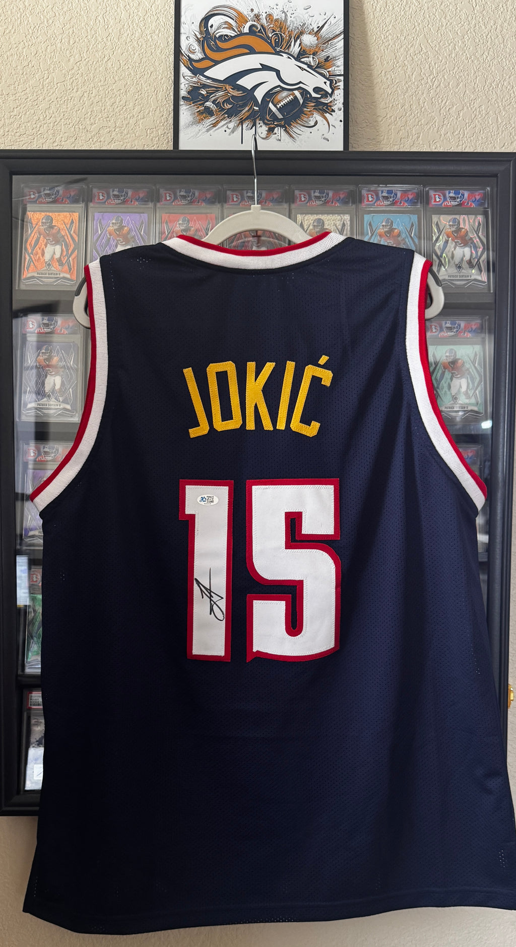 Nikola Jokic Autographed XL Denver Player Jersey For Framing – 5 Star/W