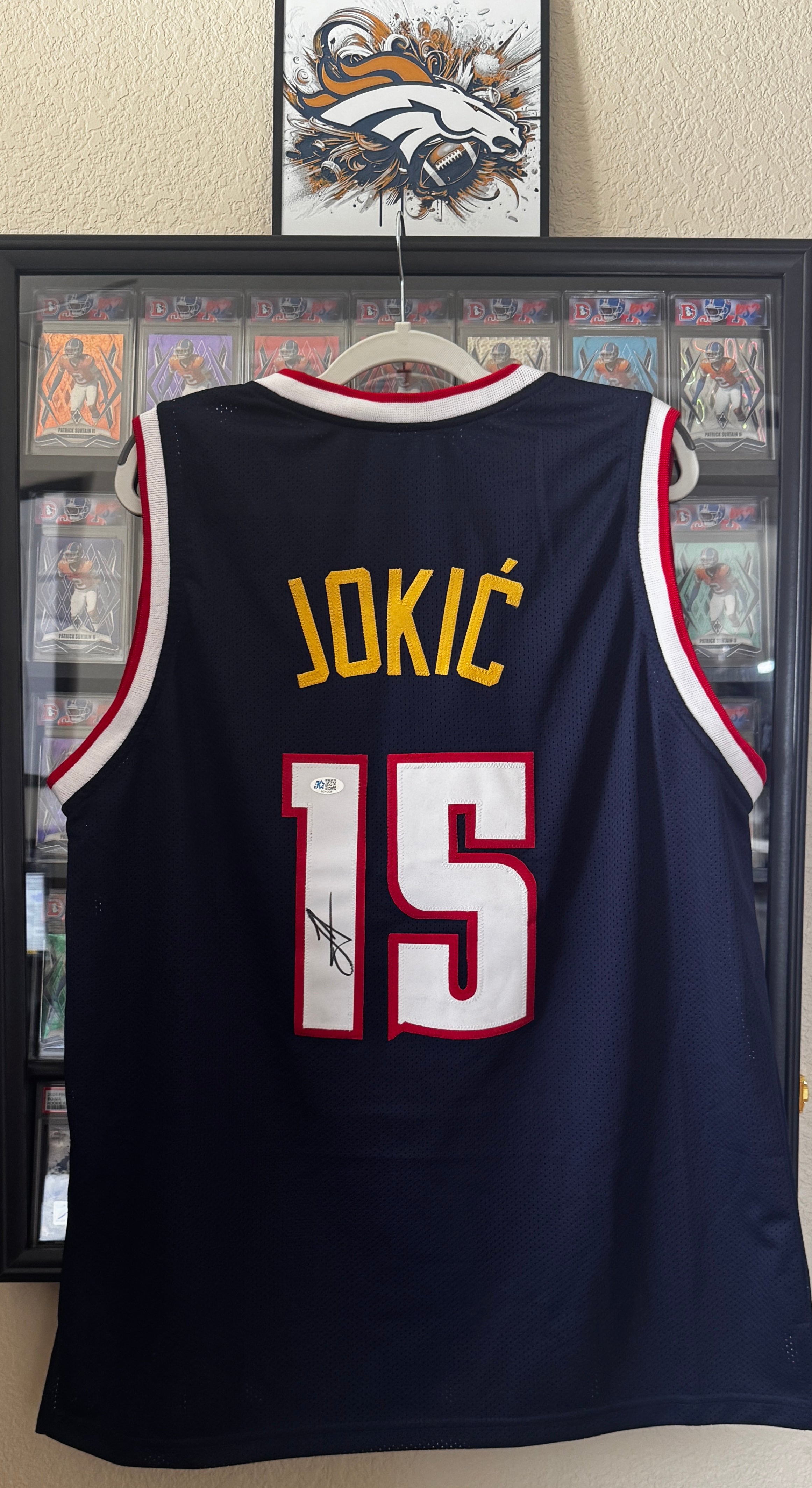 Nikola Jokic Autographed XL Denver Player Jersey For Framing – 5 Star/W